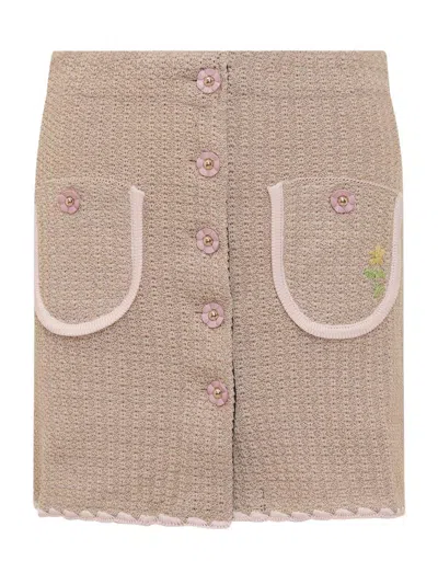 Cormio Knit Skirt In Brown