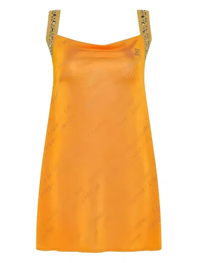 Cormio Logo-embellished Mini Dress In Orange