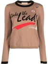 Shop Cormio Long Sleeve Knit T-shirt With Clothing In Camoscio