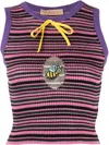 Cormio Gloria Striped Knitted Top In Multicolor