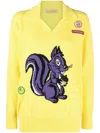 Cormio Squirrel Intarsia Knit Jumper In Yellow