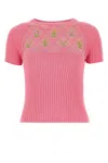 Cormio Embroidered Cotton T-shirt In Pink