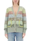 Cormio V-neck Oversize Knitwear Front Pockets In Green