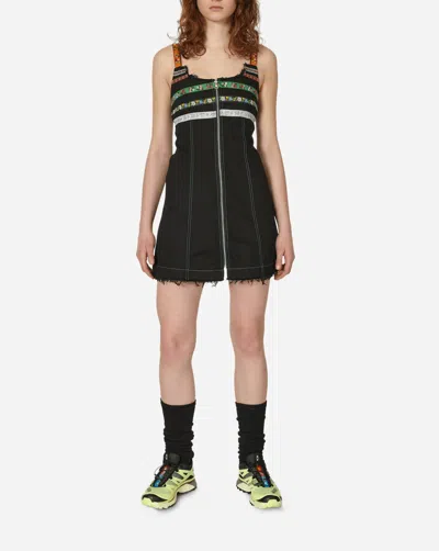 Cormio Lindsey Sleeveless Denim Mini Dress In Black