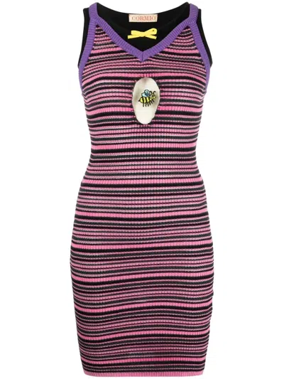 Cormio Olivia Striped Dress In Multicolore