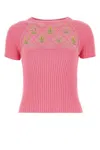 Cormio Embroidered Cotton T-shirt In Pink