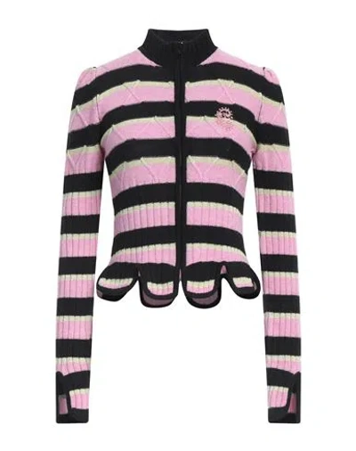 Cormio Woman Cardigan Pink Size 4 Wool, Cotton, Viscose, Synthetic Fibers, Metal