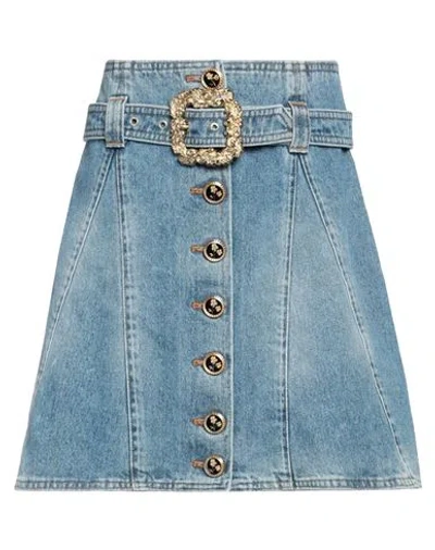 Cormio Woman Denim Skirt Blue Size M Cotton