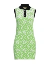 Cormio Woman Mini Dress Lime Green Size M Cotton, Polyamide In Green
