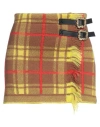 Cormio Woman Mini Skirt Camel Size L Virgin Wool, Mohair Wool, Silk In Beige