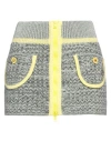 Cormio Knit Mini Skirt With Front Zipper In Sage Green