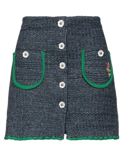 Cormio Whimsical Scalloped Hem Skirt In Blue