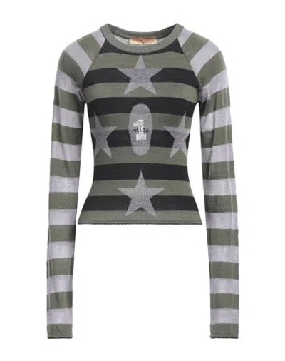 Cormio Woman Sweater Military Green Size 6 Wool, Viscose, Metallic Fiber, Polyamide