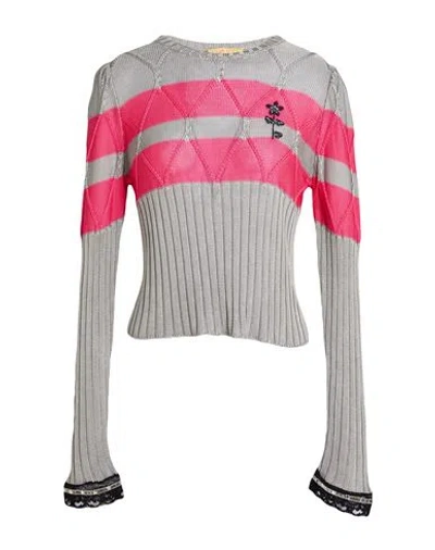 Cormio Woman Sweater Pink Size 6 Viscose In Gray