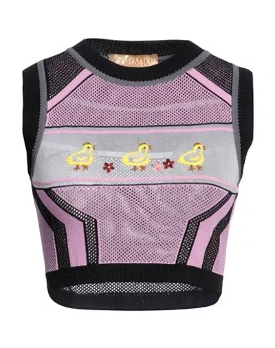 Cormio Cropped Sleeveless Top In Pink