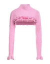 Cormio Woman Turtleneck Pink Size 4 Wool In Pink