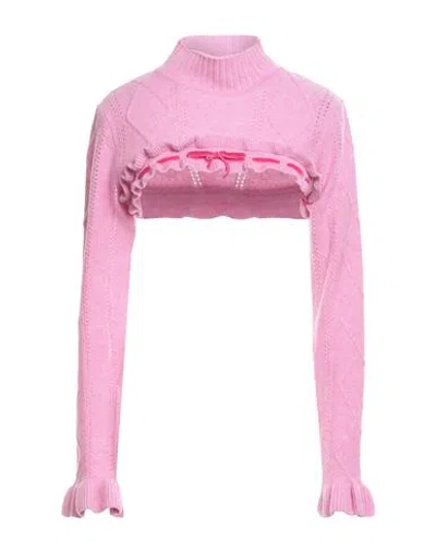 Cormio Woman Turtleneck Pink Size 4 Wool