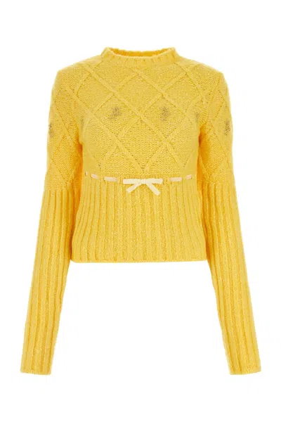 CORMIO YELLOW WOOL BLEND SWEATER