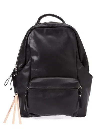 Cornelian Taurus By Daisuke Iwanaga Structured Leather Backpack In 黑色