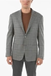 Corneliani 2 Button Gate Tartan Motif Blazer