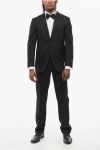 Corneliani 2-pieces Smoking Leader Suit With Satin Details In Multi