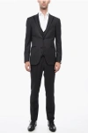 Corneliani 3 Piece Cerimonia Academy Suit With Satin Details