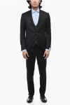 Corneliani 3 Piece Cerimonia Academy Suit With Shawl Lapel