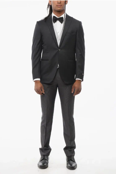 Corneliani 3-piece Cerimonia Leader Suit With Pinstriped Pants