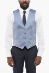 Corneliani 4 Buttons Silk Embroidered Vest With Jetted Pockets Grösse 50