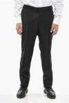 Corneliani 4 Pockets Virgin Wool Pants In Black