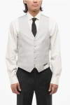 Corneliani 5 Buttons Academy Wool Vest With Jetted Pockets