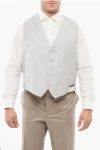 Corneliani 5 Buttons Wool Vest With Jetted Pockets