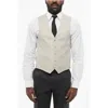 Corneliani Embroidered Silk Blend Vest 4 Buttons