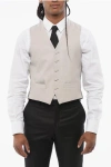 Corneliani 5 Buttons Wool Vest With Jetted Pockets Grösse 44