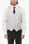 Corneliani 6 Buttons Wool Vest With Jetted Pockets