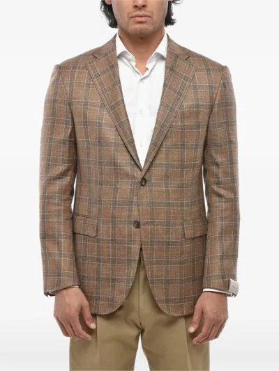 Corneliani Academy Check-pattern Blazer In Multi