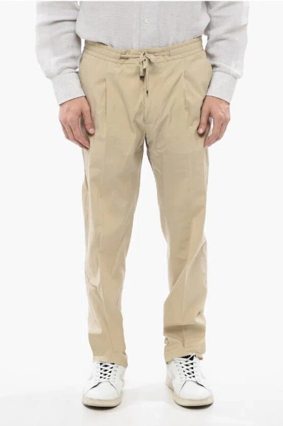 Corneliani Academy Chino Pants With Drawstring In Neutral