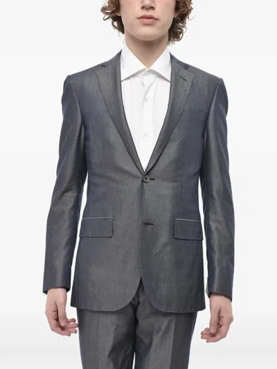 Corneliani Academy Flap-pocket Suit In Gray