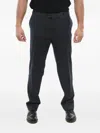 Corneliani Academy Herringbone Trousers In Black