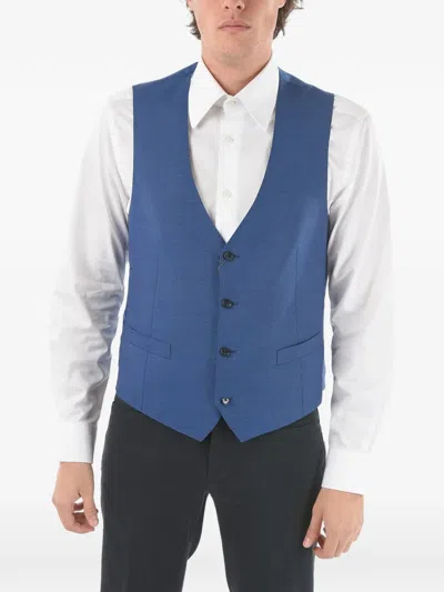 Corneliani Academy Martingale Waistcoat In Blue