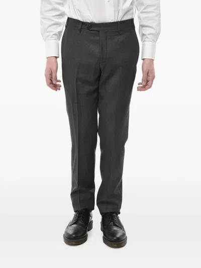 Corneliani Academy Pressed-crease Trousers In Black