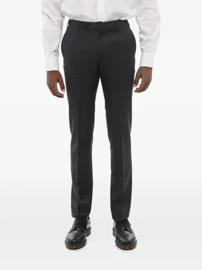 Corneliani Academy Pressed-crease Trousers In Black