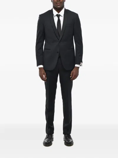 Corneliani Academy Satin-lapel Suit In Black
