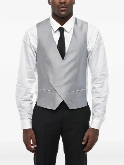 Corneliani Academy Silk Waistcoat In White
