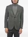 Corneliani Academy Soft Single-breasted Blazer In Gray
