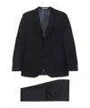 Corneliani Navy Blue Single-breasted Suit In Pure Virgin Wool  In Black
