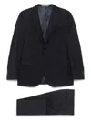 Corneliani Navy Blue Virgin Wool Single Breasted Suit In Blau
