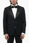 Corneliani Cc Collection Satin Peak Lapel Cerimonia Reward Jacquard Bla In Blue