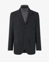 Corneliani Anthracite Grey Stretch Cashmere Wool Cover Jacket With Detachable Vest In Gray