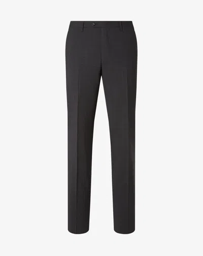 Corneliani Anthracite Grey Stretch Wool Bengaline Trousers In Gray